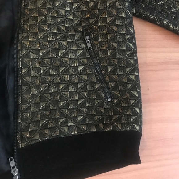 Forever 21 Gold Bomber Jacket - Picture 2 of 4